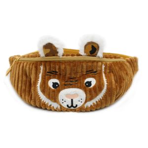 Sac banane velours côtelé Spéculos le tigre Les Déglingos — Bagagerie enfant