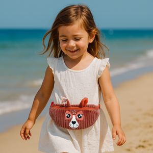 Sac banane velours côtelé Mélimélos la biche Les Déglingos — Bagagerie enfant