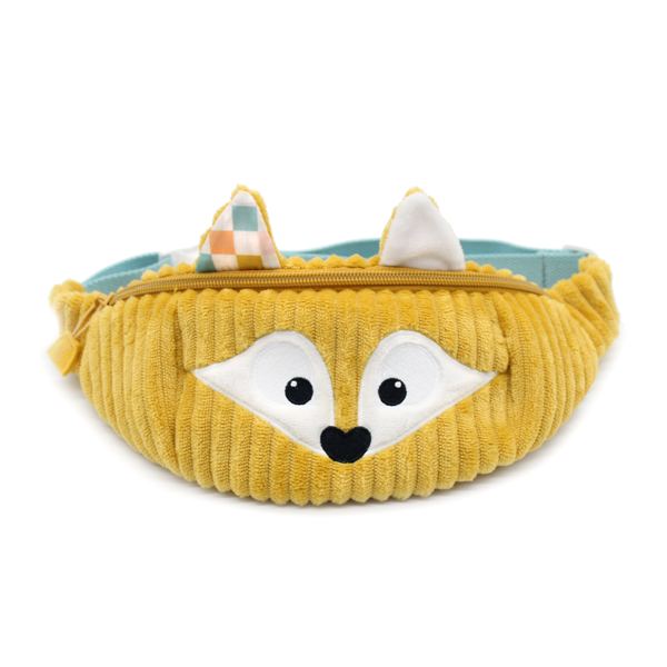 Sac banane velours côtelé Cyranos le renard Les Déglingos — Bagagerie enfant