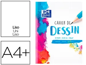 Cahier dessin oxford couverture carte pelliculée a4+ 24x32cm 24 pages 120g — Non classé