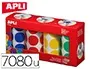 Gommette Apli Agipa Adhésive Ronde 20 mm Coloris Assortis Boîte 4 Rouleaux 7080 Unités — TRAVAUX MANUELS — vue 2