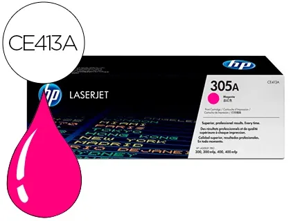 Toner laser original hp ce413a 2600 p magenta — Non classé