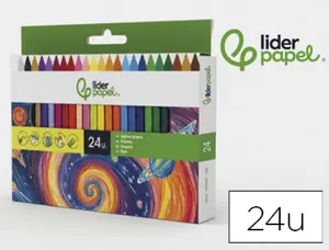 Crayon cire liderpapel 115mm résistant non salissant effaçable étui carton 24 unités — Non classé