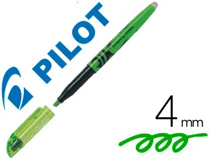 Surligneur pilot frixion light écriture 1/3.3mm encre thermosensible effaçage par frottement coloris vert — Non classé