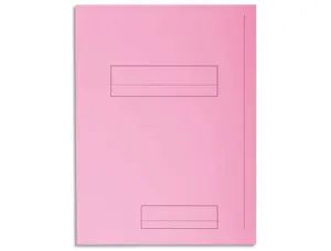 Chemise exacompta super carte semi rigide 240x320mm 210g imprimée 2 rabats coloris rose lot 50 unités — Non classé