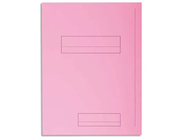 Chemise exacompta super carte semi rigide 240x320mm 210g imprimée 2 rabats coloris rose lot 50 unités — Non classé
