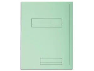 Chemise exacompta super carte semi rigide 240x320mm 210g imprimée 2 rabats coloris vert clair lot 50 unités — Non classé