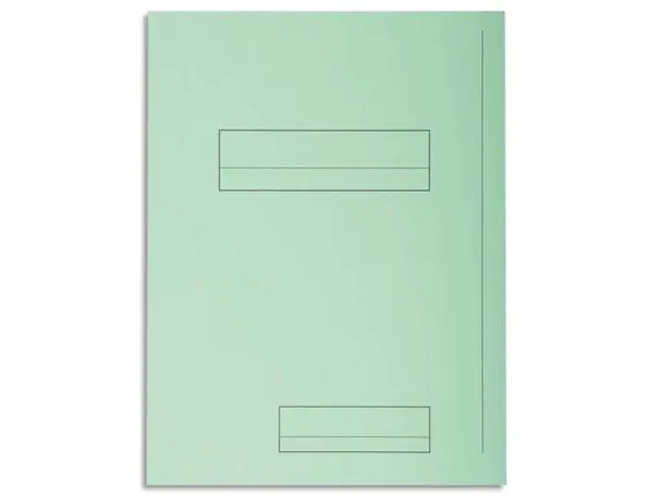 Chemise exacompta super carte semi rigide 240x320mm 210g imprimée 2 rabats coloris vert clair lot 50 unités — Non classé