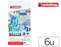 Feutre Edding Porcelaine E4200 Céramique Émaillée Verre Pointe Pinceau Fine Flexible Pochette 6 Coloris Froids —… — vue 2
