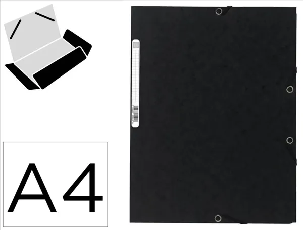 EXACOMPTA Chemise à élastiques, A4, carton, noir — Classement & archivage