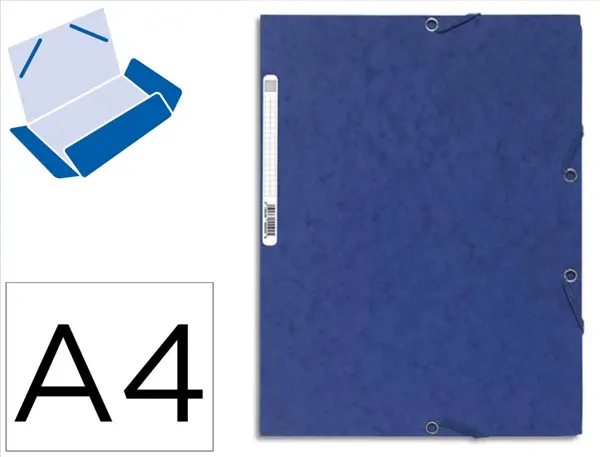EXACOMPTA Chemise à élastiques, A4, carton, bleu — Classement & archivage