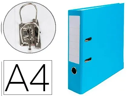 Classeur Levier Exacompta A4 Polypropylène 22/10e Dos 80 mm Coloris Bleu Clair — Classement & archivage