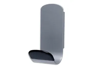Patère murale unilux steely magnétique acier embout plastique arrondi supporte 12kg 6.8x14.8x7.6cm coloris gris — Non classé