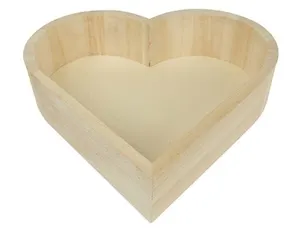 Plateau en bois graine créative 220x190x50mm forme coeur — Non classé