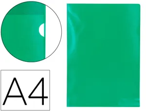 Pochette coin q-connect polypropylène grainé économique 12/100e coloris vert transparent boîte 100 unités — Non classé