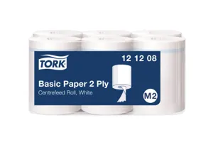 Tork papier d'essuyage basic pour distributeur à dévidage  central blanc m2 lot de 6 — Non classé