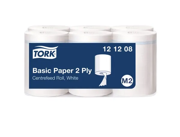 Tork papier d'essuyage basic pour distributeur à dévidage  central blanc m2 lot de 6 — Non classé