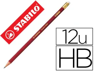 Crayon graphite stabilo swano hb corps hexagonal usage courant bout gomme — Non classé