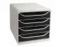 EXACOMPTA Module de classement BIG-BOX, 4 tiroirs, gris — Aménagement d'espace — vue 2