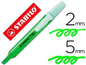 Surligneur stabilo swing cool modèle de poche avec agrafe tracé 1/3mm encre liquide pigmentée visible coloris vert — Non…