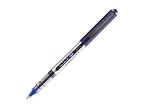 Roller uniball ub-150 eye écriture fine 0.3mm double niveau encre liquide visible régulateur débit coloris bleu — Non classé