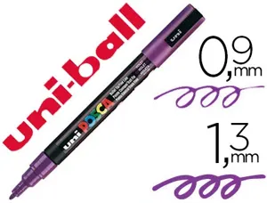 Marqueur posca pc3m gouache encre inodore toutes surfaces pointe fine conique couleur opaque couvrante violet — Non classé