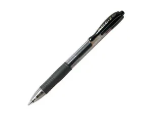 Roller pilot g2+ 7 ecriture moyenne 0.4mm encre gel retractable rechargeable corps translucide grip caoutchouc noir — Non…