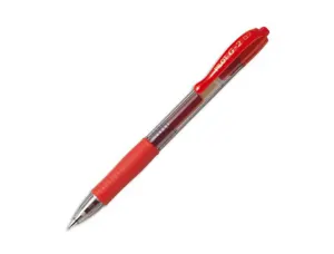 Roller pilot g2+ 7 ecriture moyenne 0.4mm encre gel retractable rechargeable corps translucide grip caoutchouc rouge — Non…