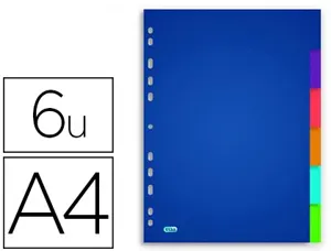 Intercalaire oxford polypropylène color life 6 positions a4 210x297mm réutilisable perforation indéchirable translucide —…