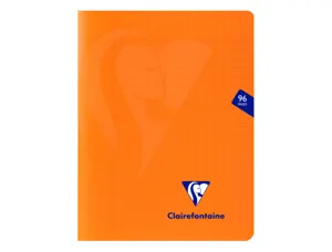 Cahier piqué clairefontaine mimesys couverture polypropylène a5+ 17x22cm 96 pages 90g réglure séyès coloris orange — Non…