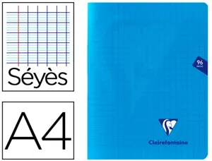 Clairefontaine Cahier piqûre Mimesys, A4, séyès, bleu — Cahiers francais