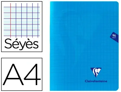 Clairefontaine Cahier piqûre Mimesys, A4, séyès, bleu — Cahiers francais