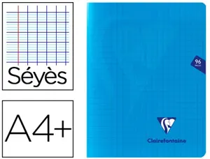 Clairefontaine Cahier piqûre Mimesys, 240 x 320 mm, bleu — Cahiers francais
