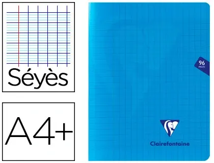 Clairefontaine Cahier piqûre Mimesys, 240 x 320 mm, bleu — Cahiers francais