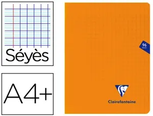 Clairefontaine Cahier piqûre Mimesys, 240 x 320 mm, orange — Cahiers francais