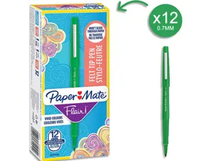 Stylo-feutre paper mate flair original pointe moyenne 1mm longue durée de vie coloris vert — Non classé