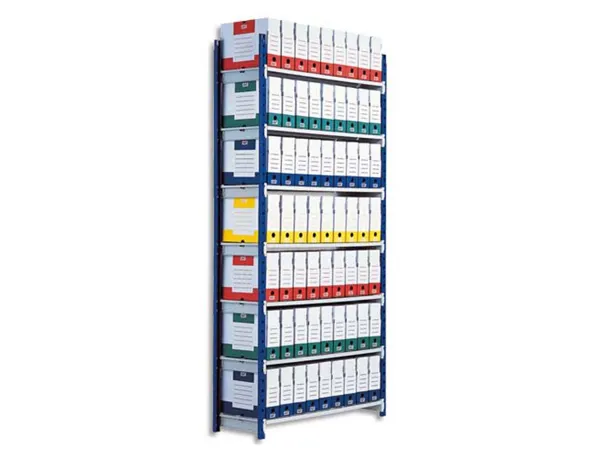 Étagère paperflow rang'éco éléments départ acier résistant charge 180kg/tablette 5 tablettes 200x100x35cm — Non classé