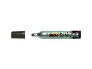 Marqueur bic permanent onyx marker 1591 pointe biseautée tracé 4/7mm tous supports corps métal grande contenance noir — Non…