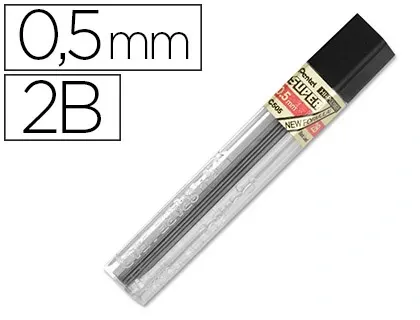 Pentel Etui mines HI-POLYMER SUPER, dureté: 2B — Fournitures