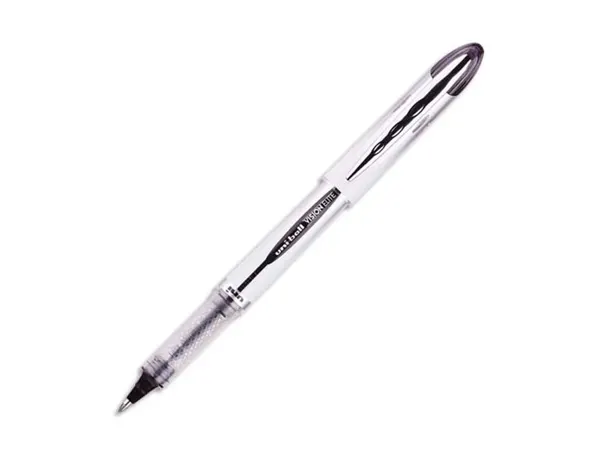 Roller uniball ub-200 vision élite écriture moyenne 0.5mm corps luxe gris encre liquide visible rechargeable noir — Non…