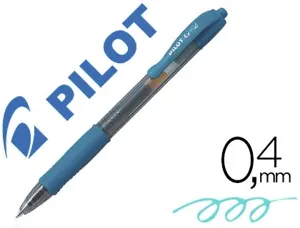 Roller pilot g2+ 7 fun ecriture moyenne 0.4mm encre gel retractable corps translucide grip caoutchouc turquoise — Non classé