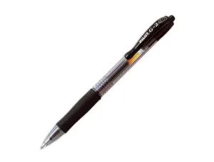 Roller pilot g2 10 ecriture moyenne 0.6mm encre gel retractable rechargeable corps translucide grip caoutchouc noir — Non…
