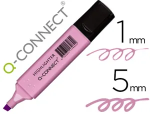 Surligneur q-connect pastel tracé 2/5 mm pointe biseautée coloris violet — Non classé