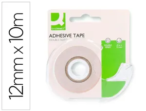 Ruban adhésif q-connect double face 10mx12mm avec dévidoir — Non classé