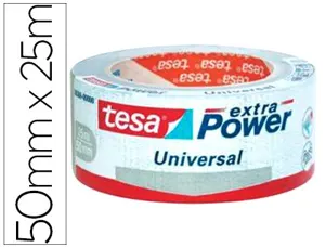 Ruban tesa toile extra fort universel réparation multi-usages sans solvant résistant intempéries 50mmx25m coloris blanc —…