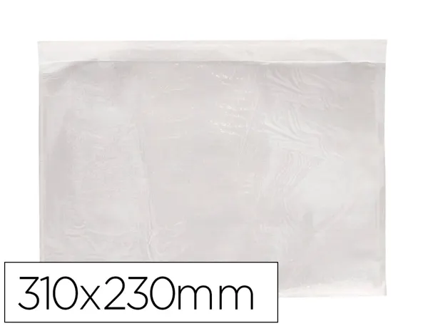 Pochette porte-documents q-connect auto-adhesive       transparente 310x230mm paquet 100 unites — Non classé