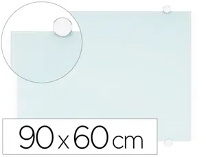 Tableau verre q-connect magnetique 90x60cm inclus 2   aimants 1 marqueur effacable  1 brosse kit fixation kf11313 — Non…