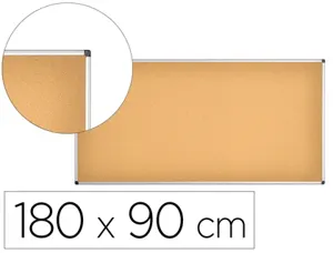 Tableau liege q-connect mural cadre aluminium resistance    humidite accessoires fixation mur 1mm epaisseur 180x90cm — Non…