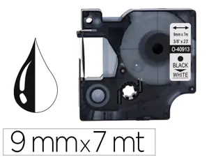Ruban titreuse q-connect 1000 noir-blanc 9mm x 7mt d2       0-40913 — Non classé