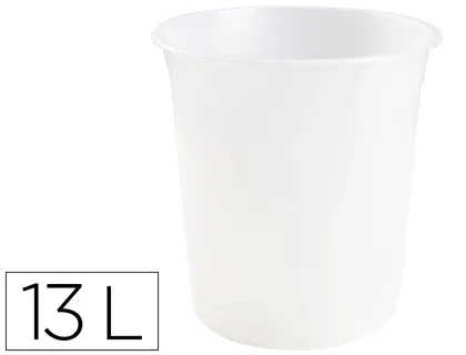 Corbeille papier q-connect plastique resistant 13l       275x285mm coloris transparent — Non classé